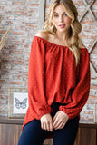 Heimish Full Size Swiss Dot Off Shoulder Top - Trendsi - Flyclothing LLC