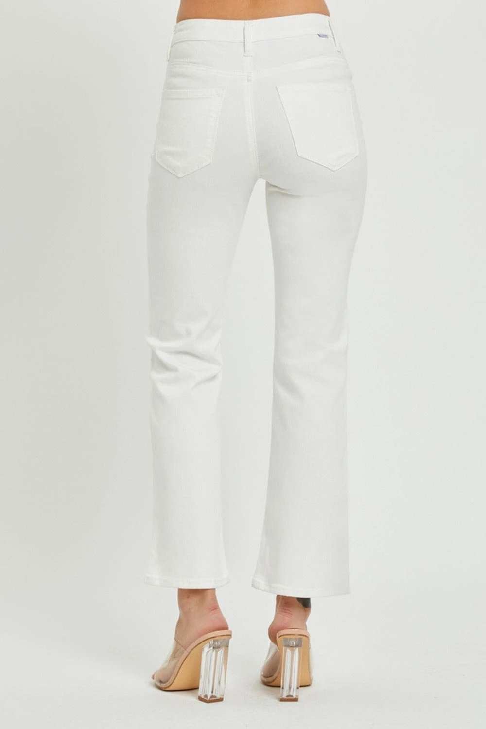 RISEN Full Size Mid Rise Bootcut Jeans with Pockets - Trendsi - Flyclothing LLC