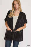 Umgee Open Front Knit Cardigan with Front Pockets - Trendsi - Flyclothing LLC