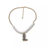 Western Style Pearl Boot Pendant Necklace - Trendsi - Flyclothing LLC