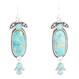 Emile Blue Turquoise Sterling Silver Dangle Earrings - Barse Jewelry - Flyclothing LLC