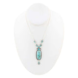 Emile Sterling Silver and Blue Turquoise Pendant Necklace - Barse Jewelry - Flyclothing LLC