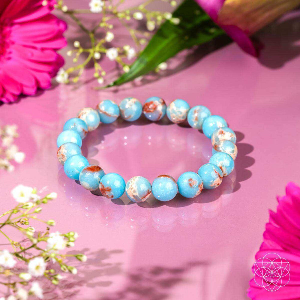 Empath’s Shield - Aqua Terra Jasper Bracelet - Conscious Items - Flyclothing LLC