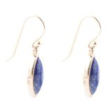Blue Lapis Golden Drop Earrings - Barse Jewelry - Flyclothing LLC
