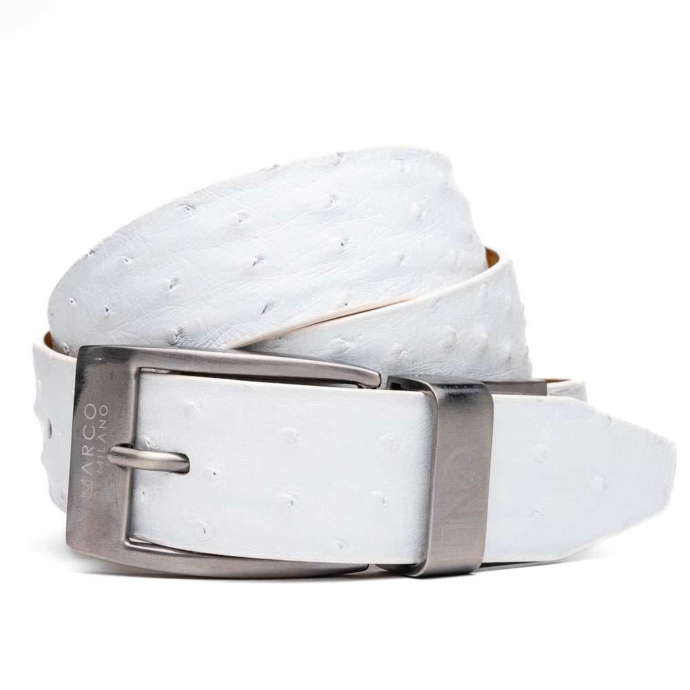 Domenico Belt White - Marco Di Milano - Flyclothing LLC