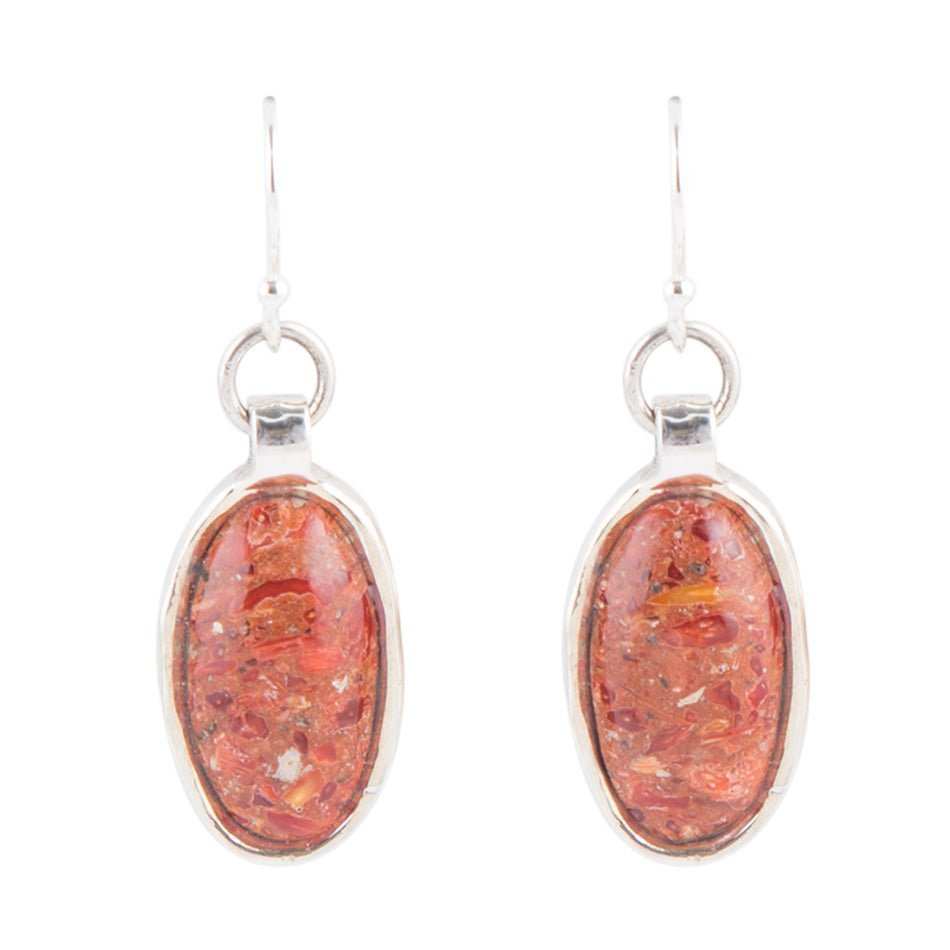 Eternally Orange Sponge Coral Earrings - Sterling - Barse Jewelry - Flyclothing LLC