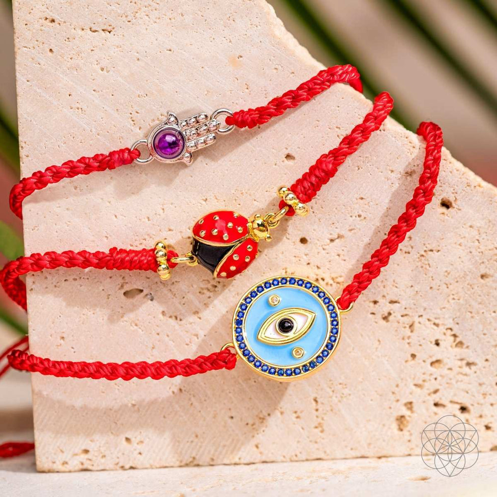 Evil Eye Guardian - Four-Strand Red String Bracelet - Conscious Items - Flyclothing LLC