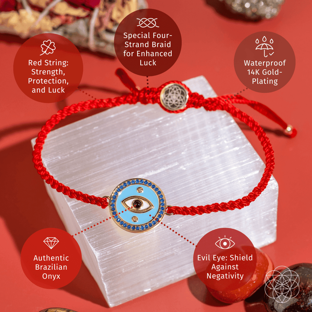 Evil Eye Guardian - Four-Strand Red String Bracelet - Conscious Items - Flyclothing LLC