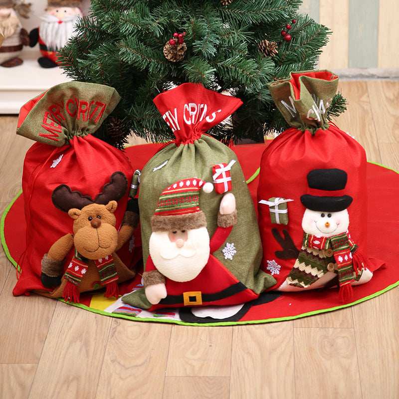 Drawstring Christmas Gift Bag - Trendsi - Flyclothing LLC