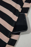 Stripe Casual Round Neck Tee Dress with Pockets - Trendsi - Flyclothing LLC