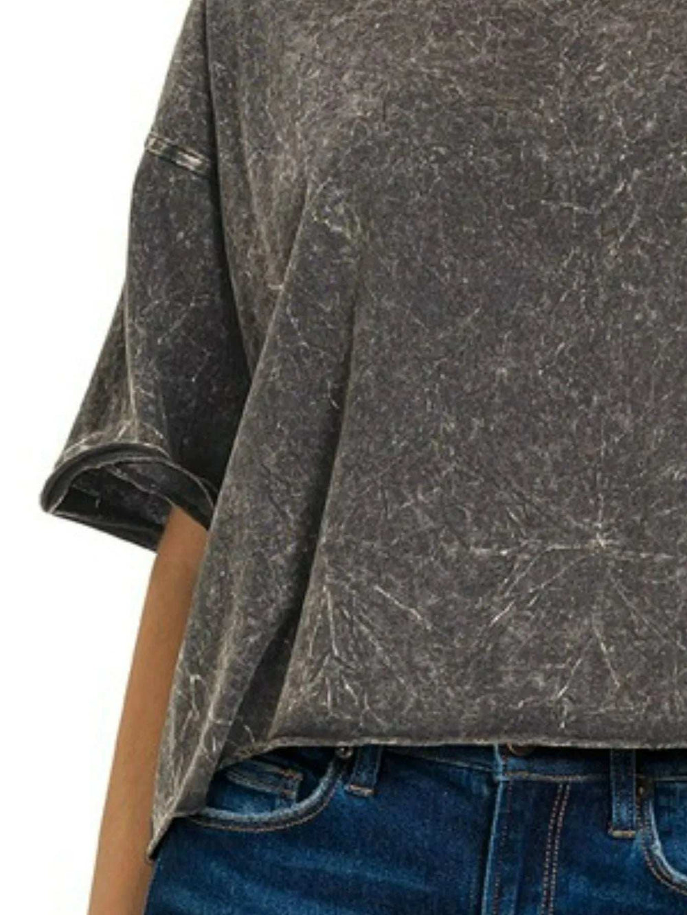 Zenana Acid Crinkle-Washed Oversized T-Shirt - Trendsi - Flyclothing LLC