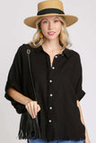 Umgee Full Size Linen Blend Button Down Shirt Plus Size - Trendsi - Flyclothing LLC
