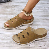 Open-Toe Cutout Sandals - Trendsi - Flyclothing LLC