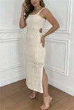 Cutout Side Slit Maxi Tank Dress - Trendsi - Flyclothing LLC