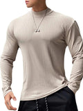 Men's Mock Neck Long Sleeve T-Shirt - Trendsi - Flyclothing LLC