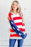 And The Why American Flag Long Sleeve Sweater - Trendsi - Flyclothing LLC