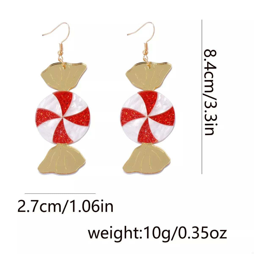 Christmas Candy Drop Earrings - Trendsi - Flyclothing LLC