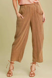 Umgee Elastic Waist Baggy Fit Pants with Pockets - Trendsi - Flyclothing LLC