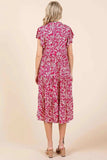 Mittoshop Abstract Print Ruffle Tier Midi Dress - Trendsi - Flyclothing LLC
