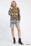 Umgee Aztec Print Sherpa Pullover - Trendsi - Flyclothing LLC