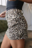 Leopard Denim Mini Skirt - Trendsi - Flyclothing LLC