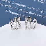 Moissanite 925 Sterling Silver Earrings - Trendsi - Flyclothing LLC