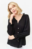 And The Why Polka Dot Ruffle Detailed Blouse Top - Trendsi - Flyclothing LLC