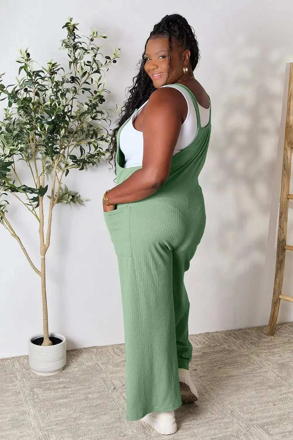 Double Take Full Size Wide Strap Overall with Pockets - Trendsi - Flyclothing LLC