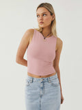 Round Neck Cropped Tank - Trendsi - Flyclothing LLC