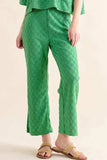 And The Why Brushed Texture Checker Board Pattern Casual Pants - Trendsi - Flyclothing LLC