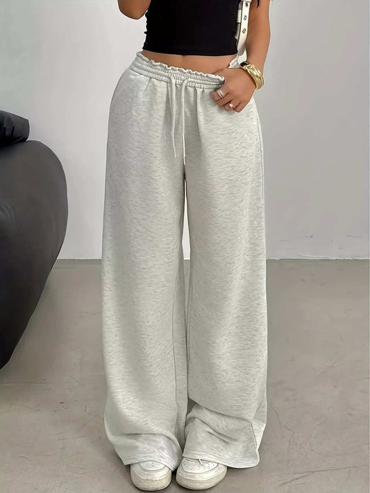 Wide Leg Drawstring Sweatpants - Trendsi - Flyclothing LLC