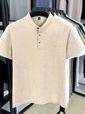 Men's Plus Size Button Detail Short Sleeve Polo - Trendsi - Flyclothing LLC