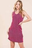 BOMBOM Rib Knit Tank Dress - Trendsi - Flyclothing LLC