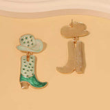 Cowgirl Boot and Hat Dangle Earrings - Trendsi - Flyclothing LLC