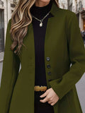 Button Up Long Sleeve Coat - Trendsi - Flyclothing LLC