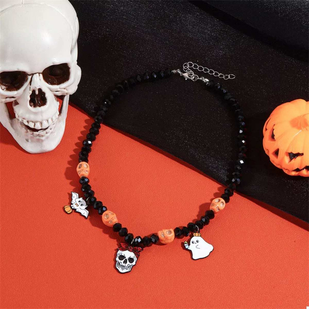 Halloween Skull Ghost Charm Necklace - Trendsi - Flyclothing LLC