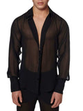 Men's Full Size Collared Neck Long Sleeve Shirt Plus Size - Trendsi - Flyclothing LLC