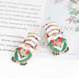 Rhinestone Alloy Santa Earrings - Trendsi - Flyclothing LLC
