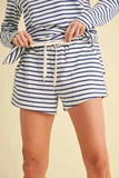 Aemi+Co Drawstring Contrast Striped Shorts - Trendsi - Flyclothing LLC
