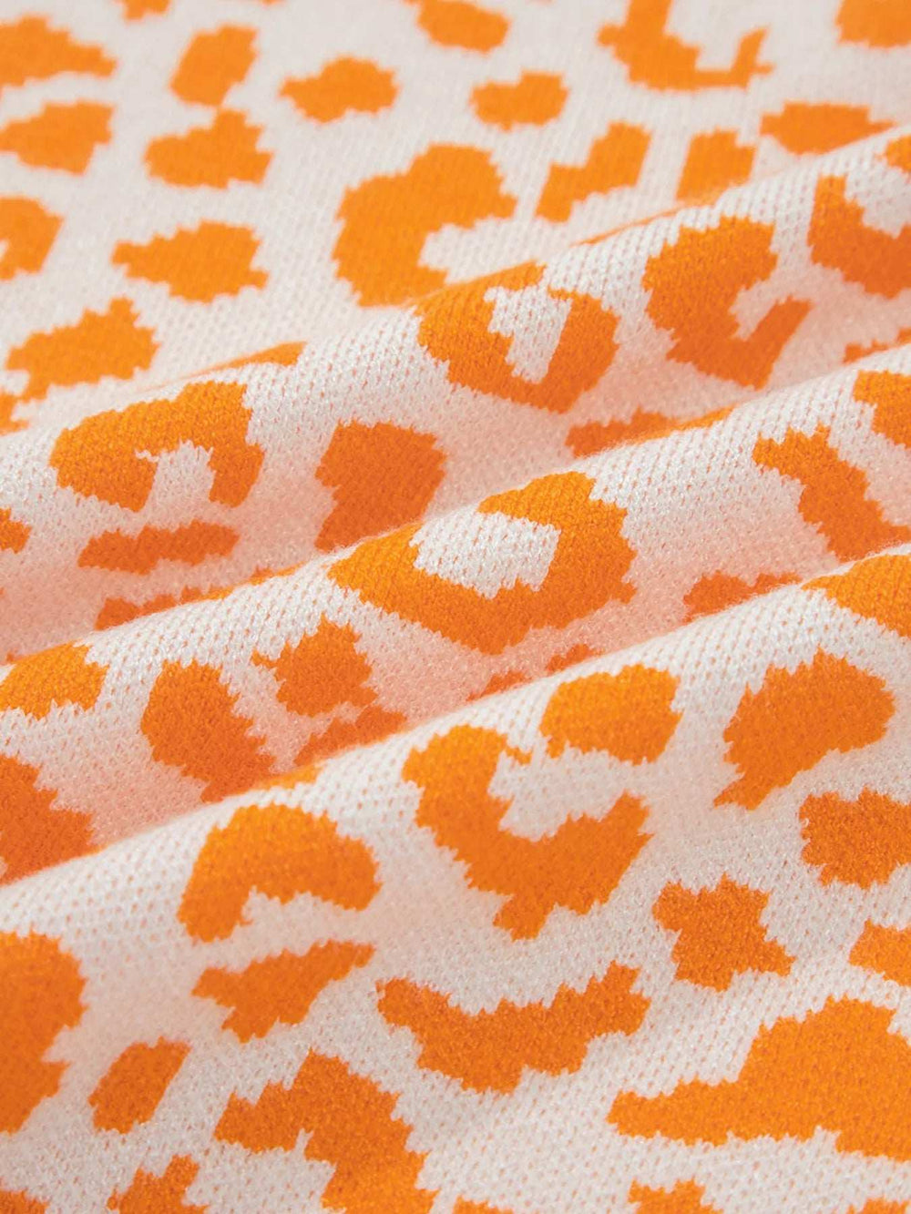 Leopard Drop Shoulder Chunky Knitted Cardigan - Trendsi - Flyclothing LLC