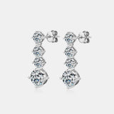 4 Carat Moissanite 925 Sterling Silver Earrings - Trendsi - Flyclothing LLC