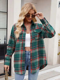 Plaid Button Up Long Sleeve Shirt - Trendsi - Flyclothing LLC