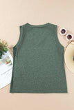 V-Neck Wide Strap Tank - Trendsi - Flyclothing LLC