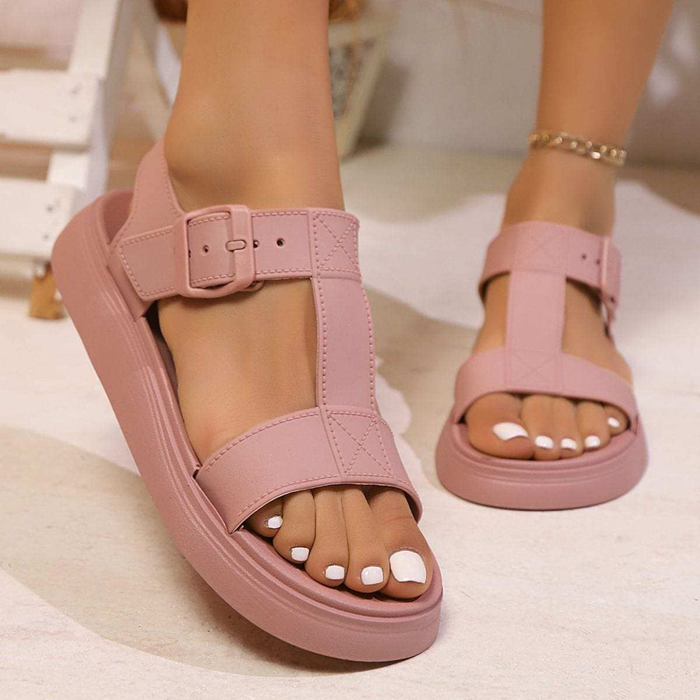 Open Toe Platform Sandals - Trendsi - Flyclothing LLC