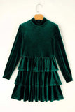Ruffled Layered Long Sleeve Mini Dress - Trendsi - Flyclothing LLC
