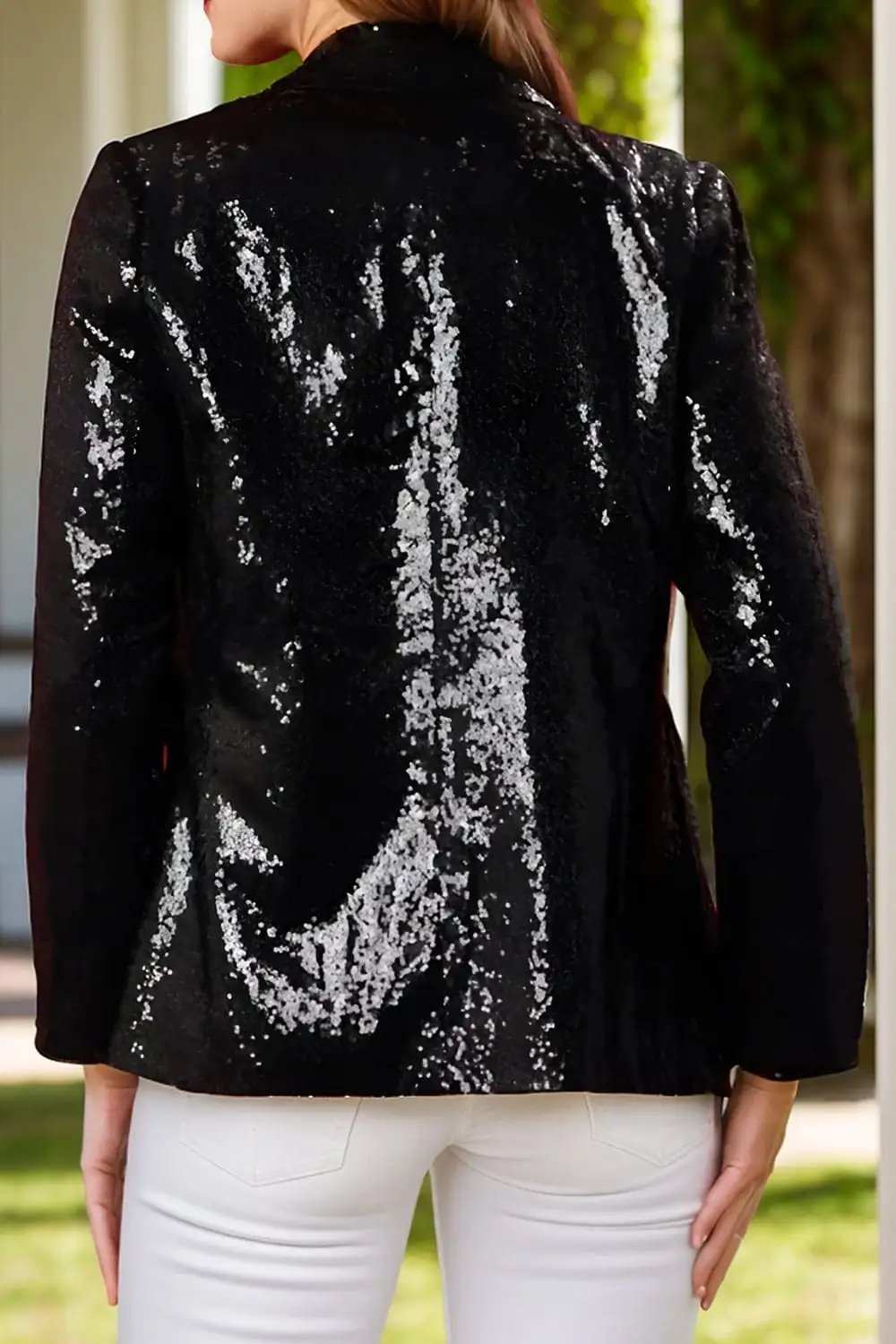 Sequin Nutcracker Long Sleeve Blazer - Trendsi - Flyclothing LLC