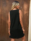 Decor Button Mini Tank Dress with Pockets - Trendsi - Flyclothing LLC