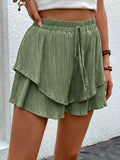 Tied Layered High Waist Shorts - Trendsi - Flyclothing LLC