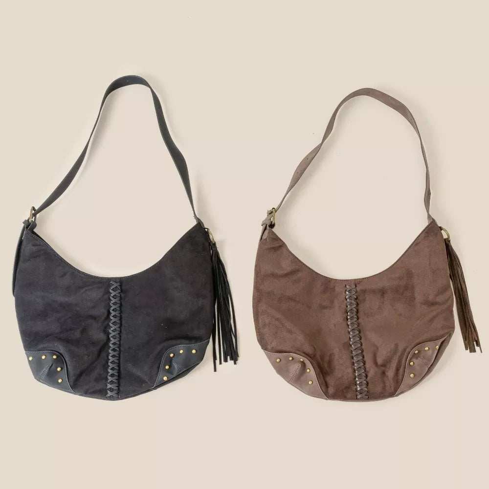 Fame Braided Detail Hobo Shoulder Bag - Trendsi - Flyclothing LLC