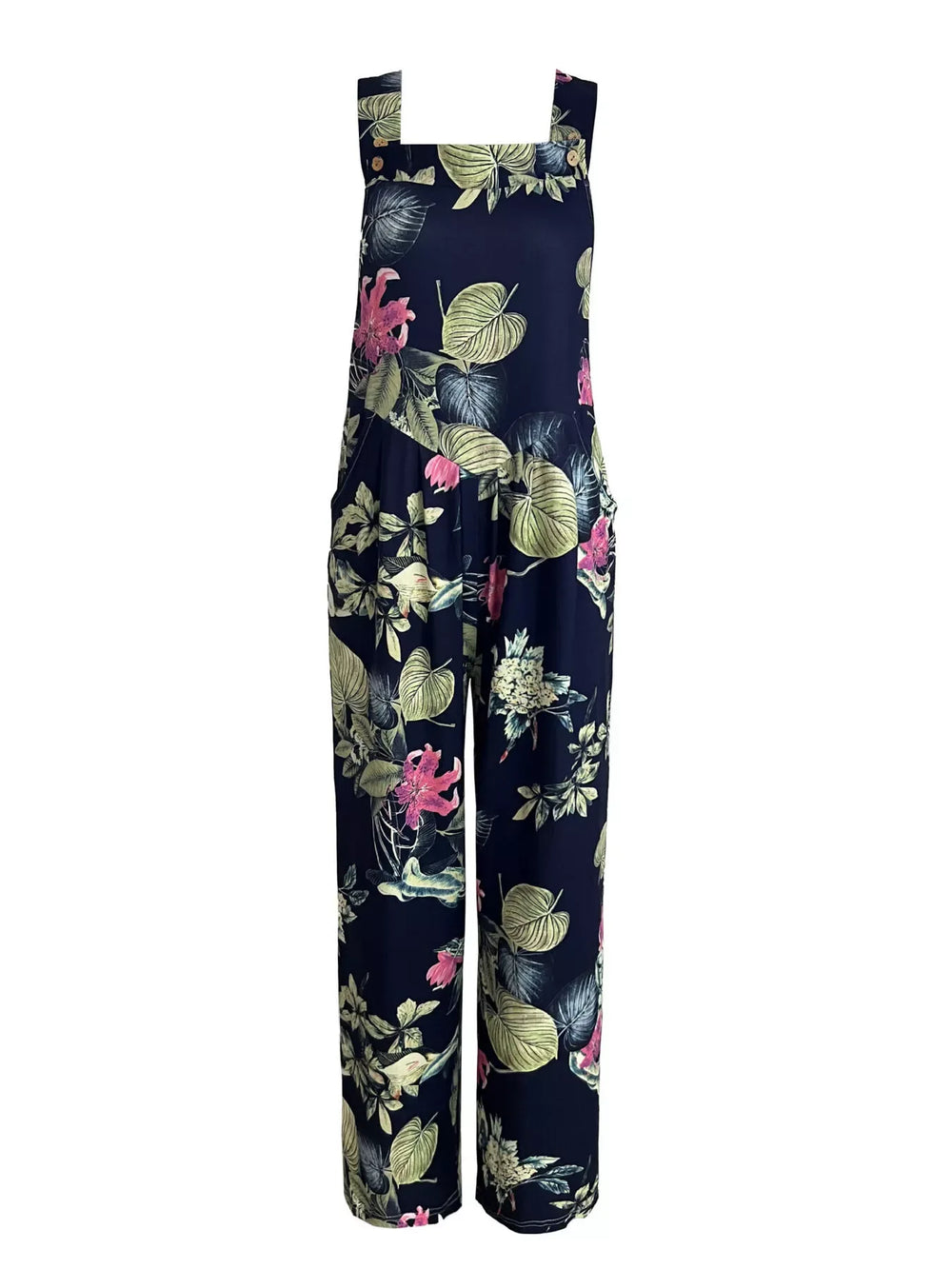 Plus Size Printed Wide Leg Jumpsuit - Trendsi - Flyclothing LLC